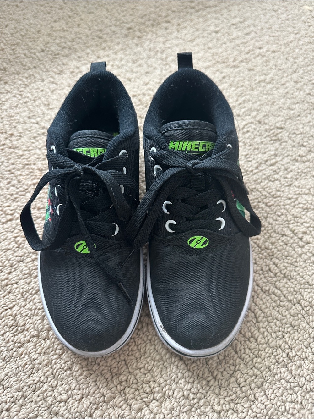 Black Kids' Lace-Up Heelys Sneakers